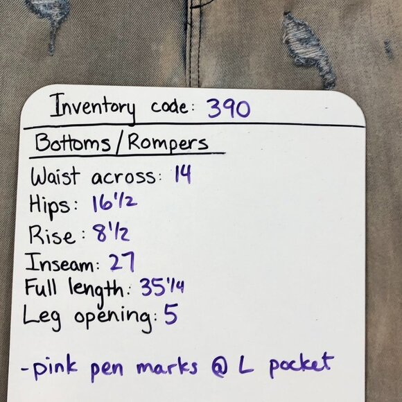 IRO Tan Distressed Mid-Rose Skinny Jeans in faded Blue  and brown mix size 25 - Picture 14 of 16